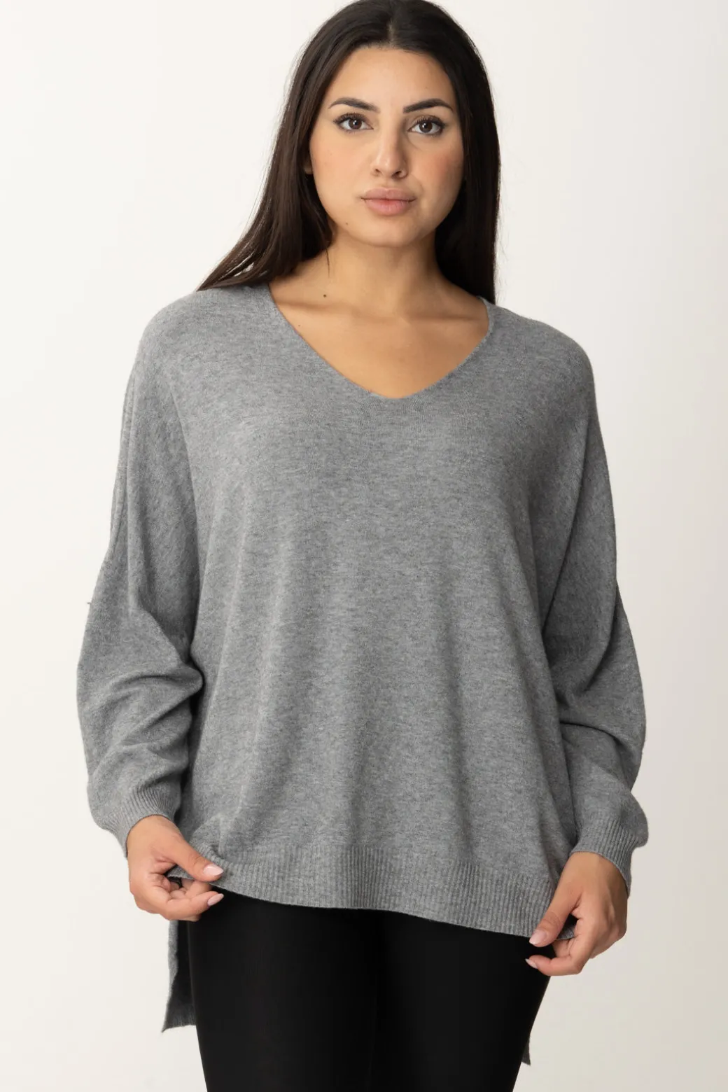 Donna Manila Grace Maglia Asimmetrica con Scollo a V
