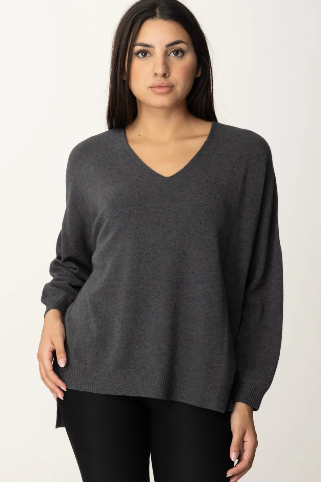 Donna Manila Grace Maglia Asimmetrica con Scollo a V