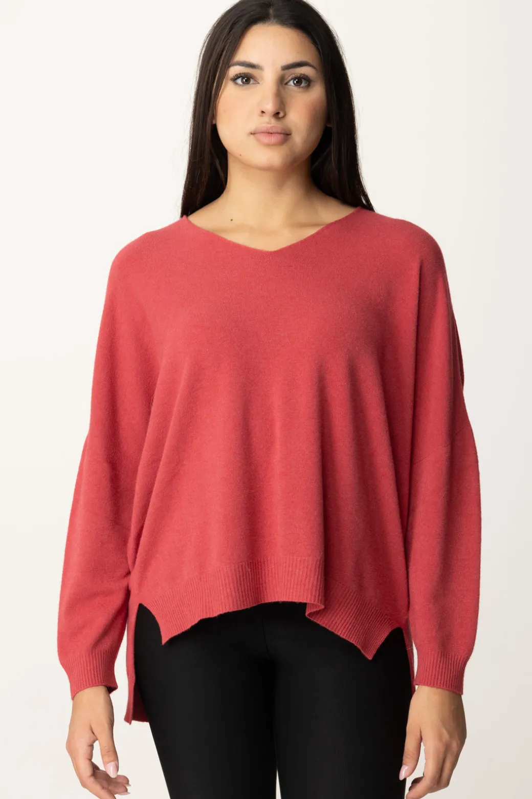 Donna Manila Grace Maglia Asimmetrica con Scollo a V