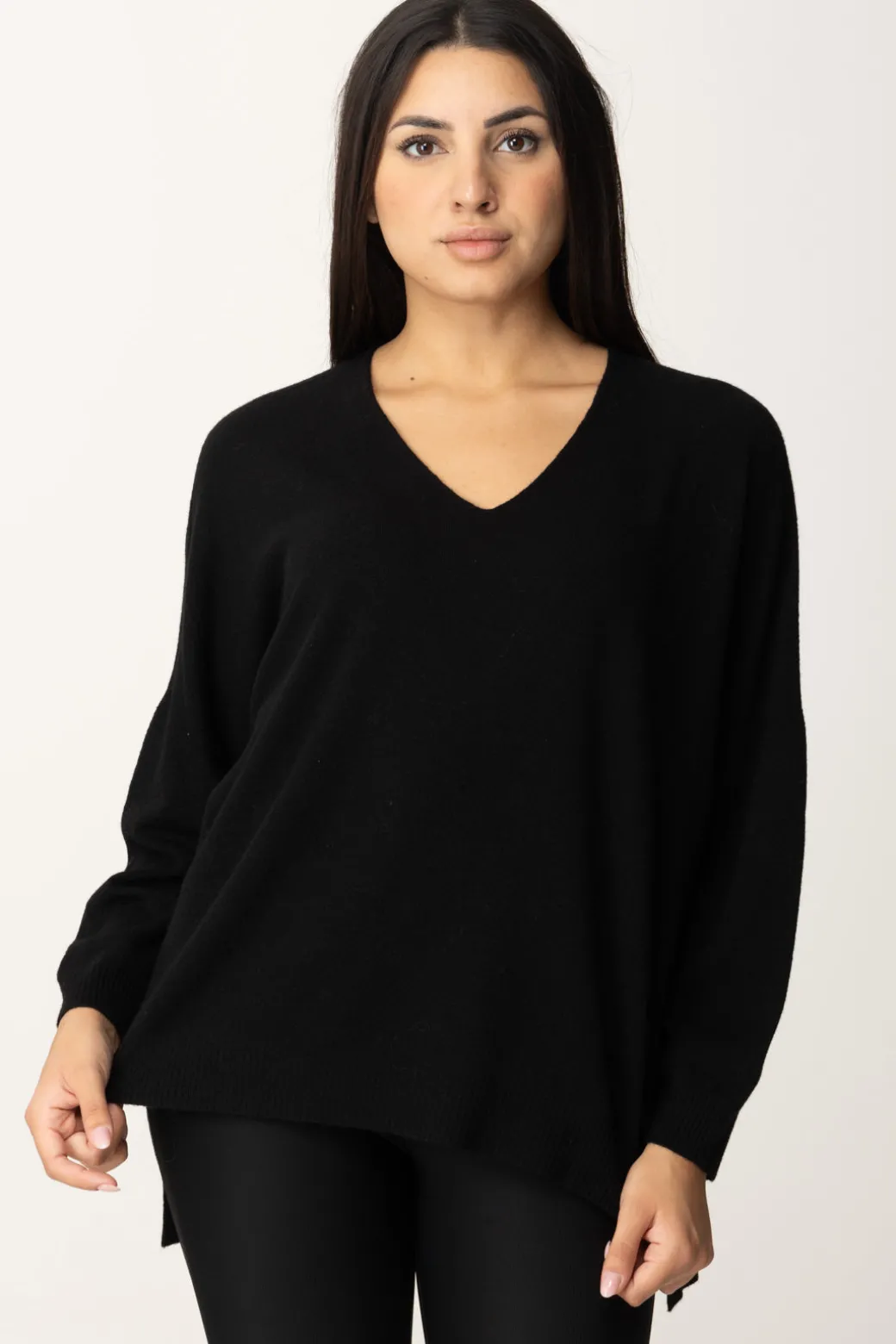 Donna Manila Grace Maglia Asimmetrica con Scollo a V