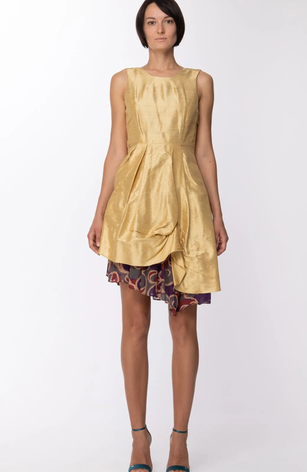Donna Manila Grace : Abito In Shantung Smanicato