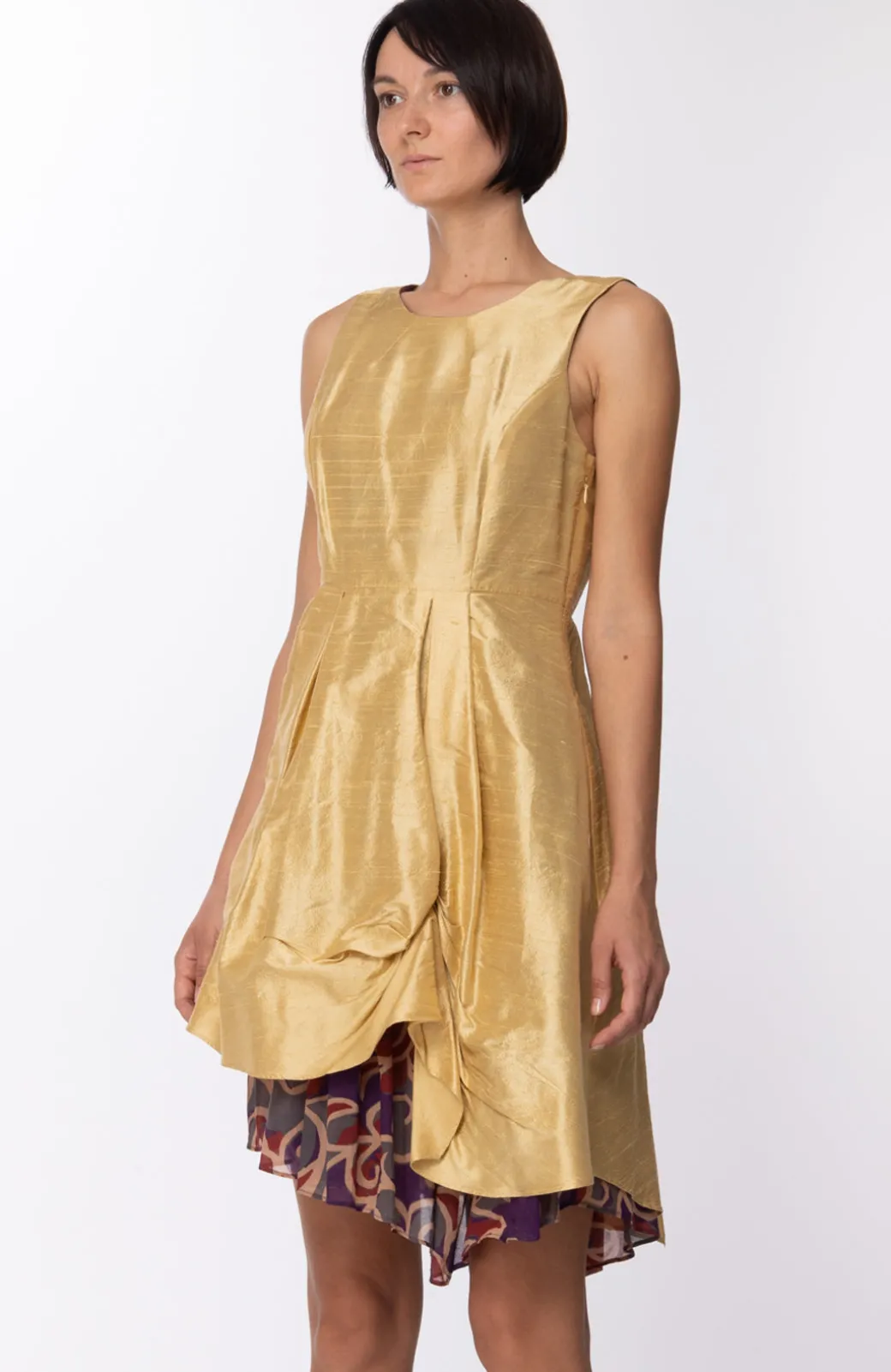 Donna Manila Grace : Abito In Shantung Smanicato
