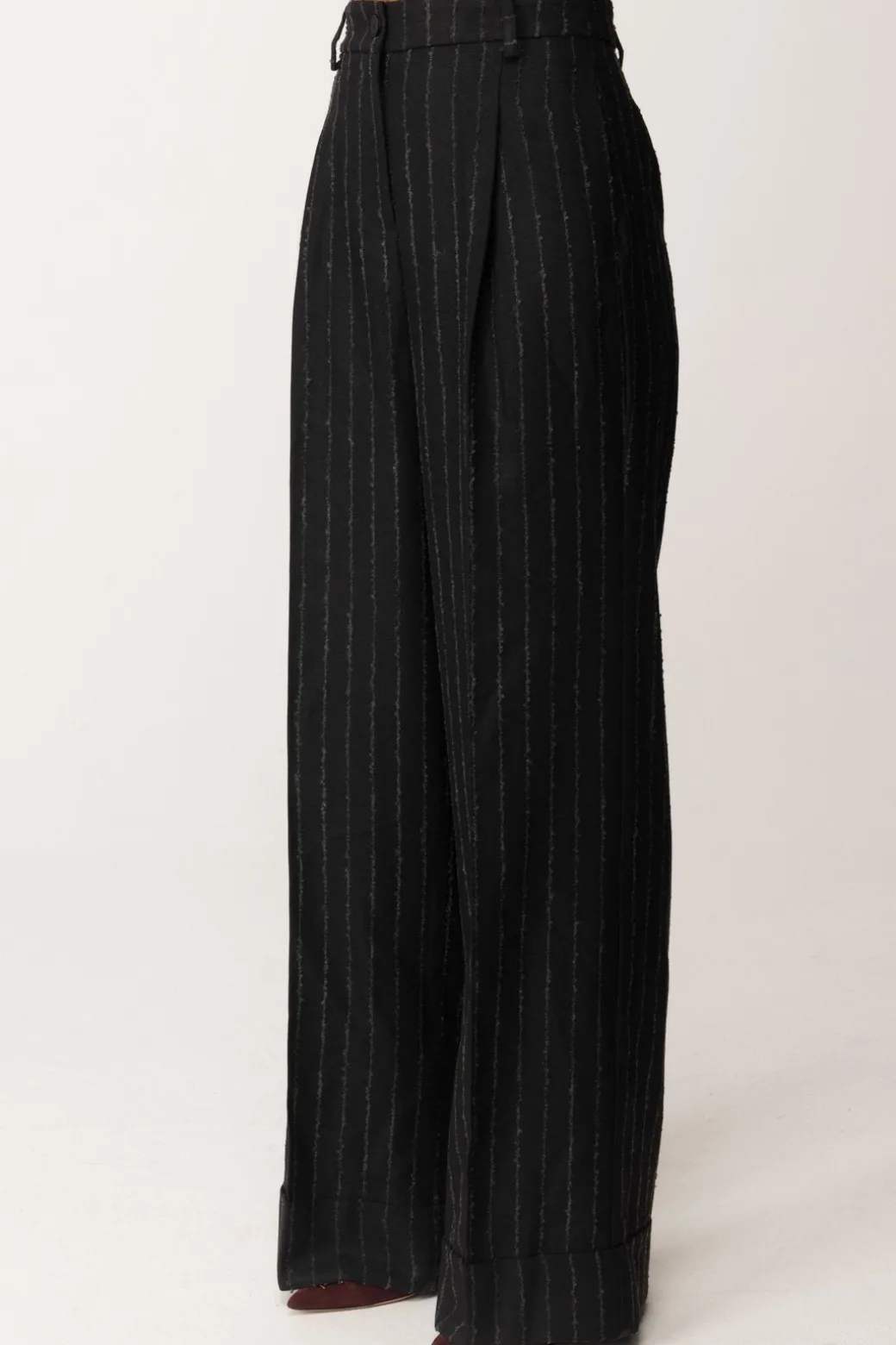 Donna Manila Grace Pantaloni a Righe con Pinces