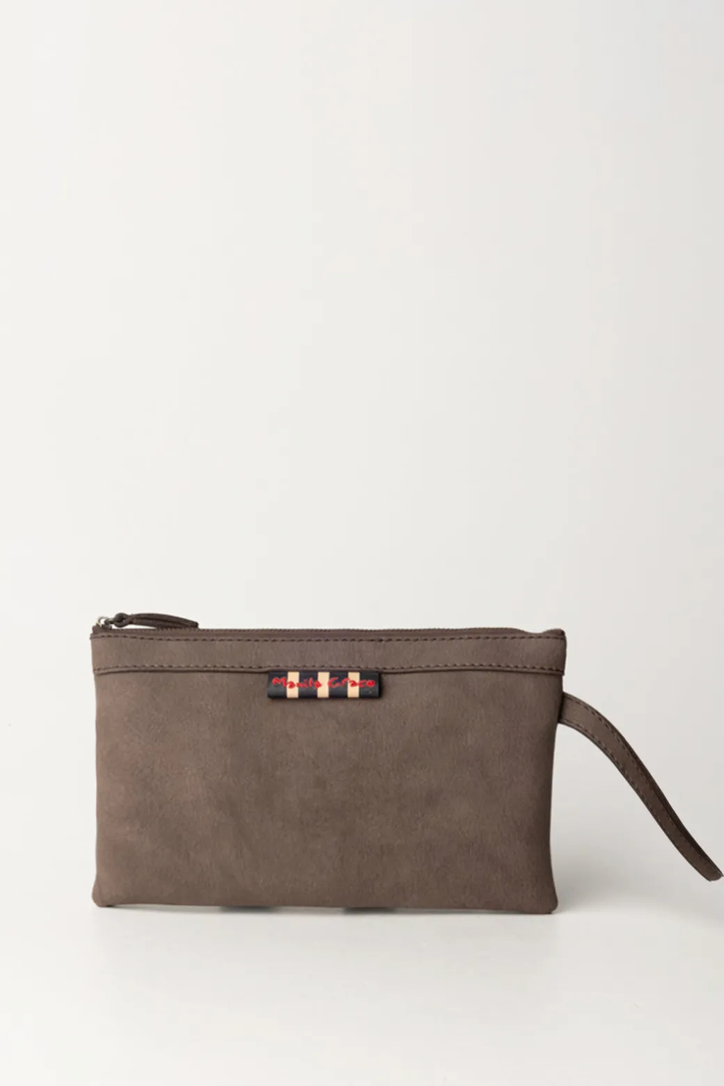 Donna Manila Grace Pochette con Zip e Laccetto Al Polso