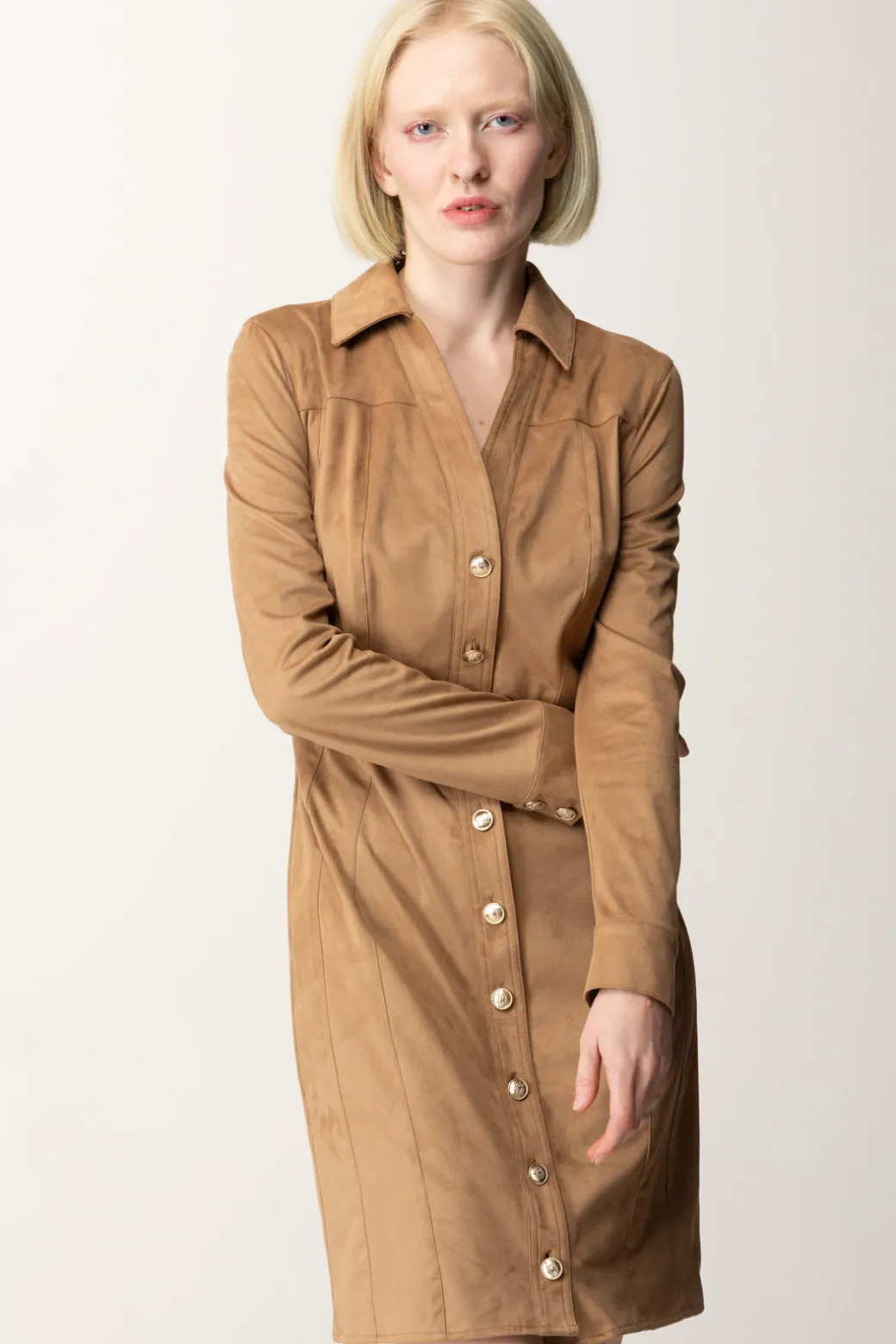 Donna Marciano By Guess Abito Chemisier Ingrid Scamosciato