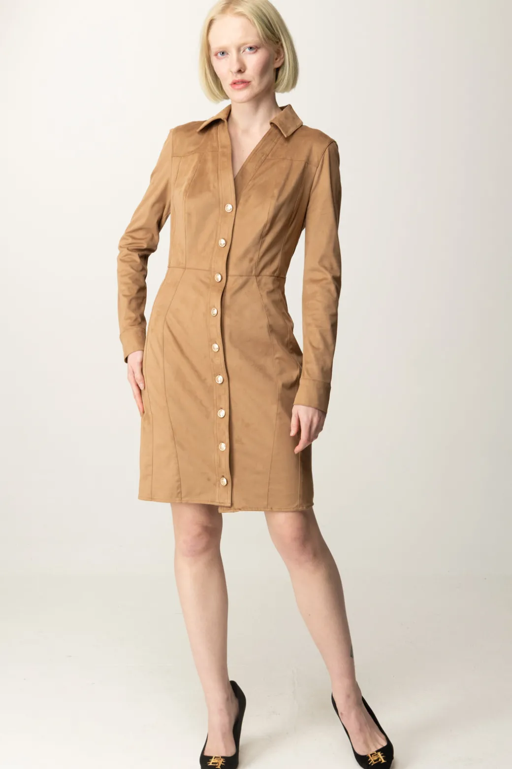 Donna Marciano By Guess Abito Chemisier Ingrid Scamosciato