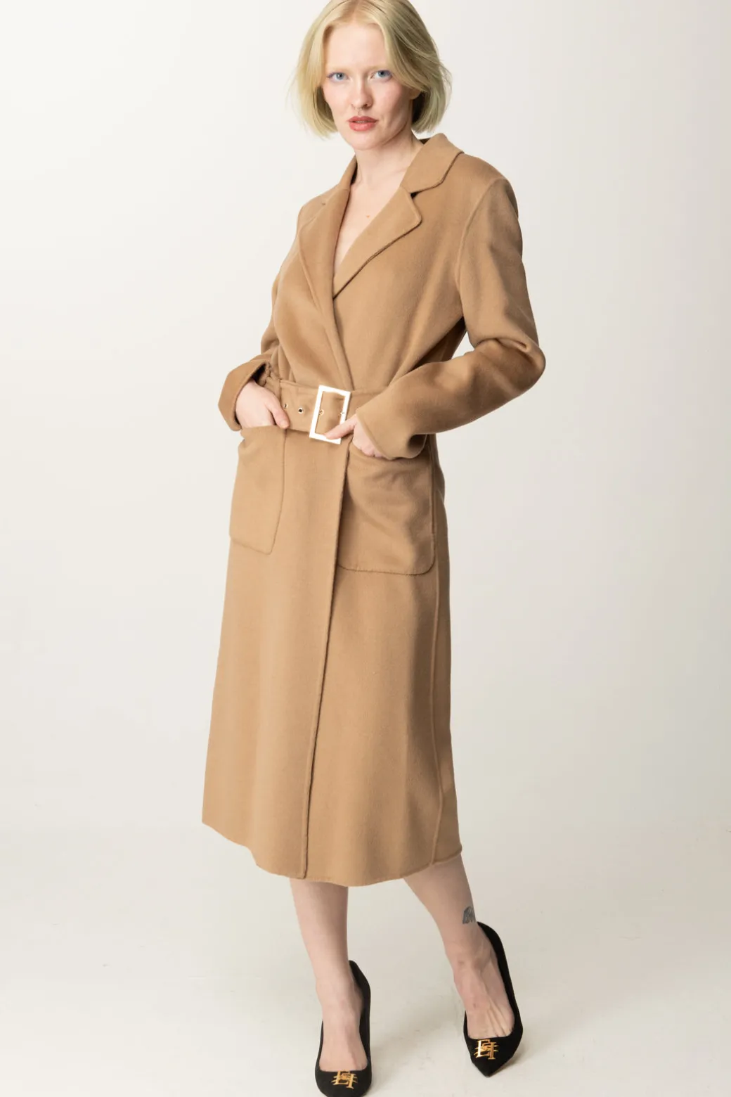 Donna Marciano By Guess Cappotto Clara con Cintura In Misto Lana