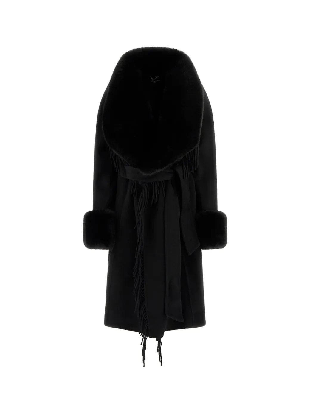 Donna Marciano By Guess Cappotto Liliana con Frange e Pelliccia