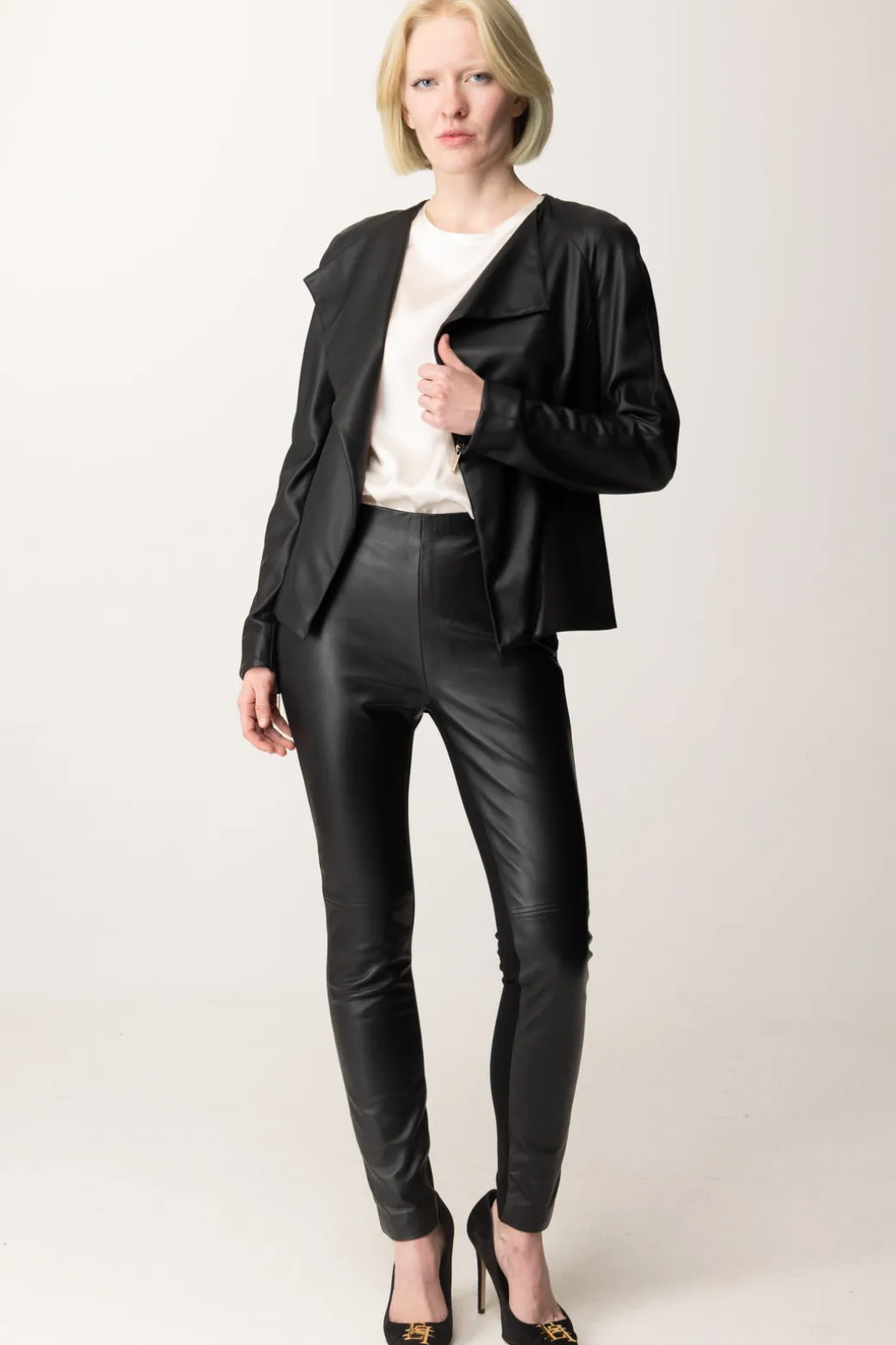 Donna Marciano By Guess Giacca Anny In Ecopelle con Inserti
