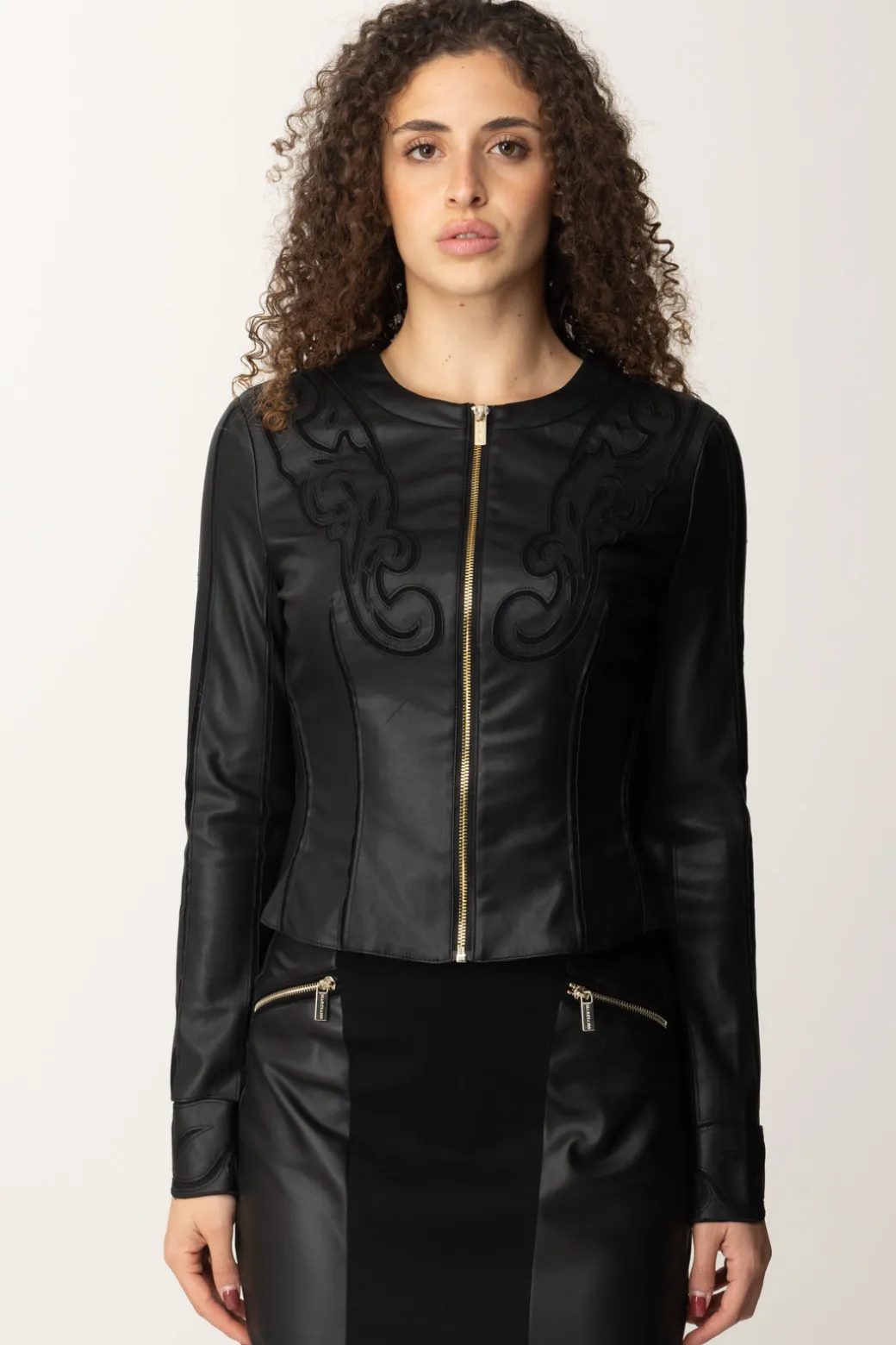 Donna Marciano By Guess Giacca In Pelle con Ricami Melinda