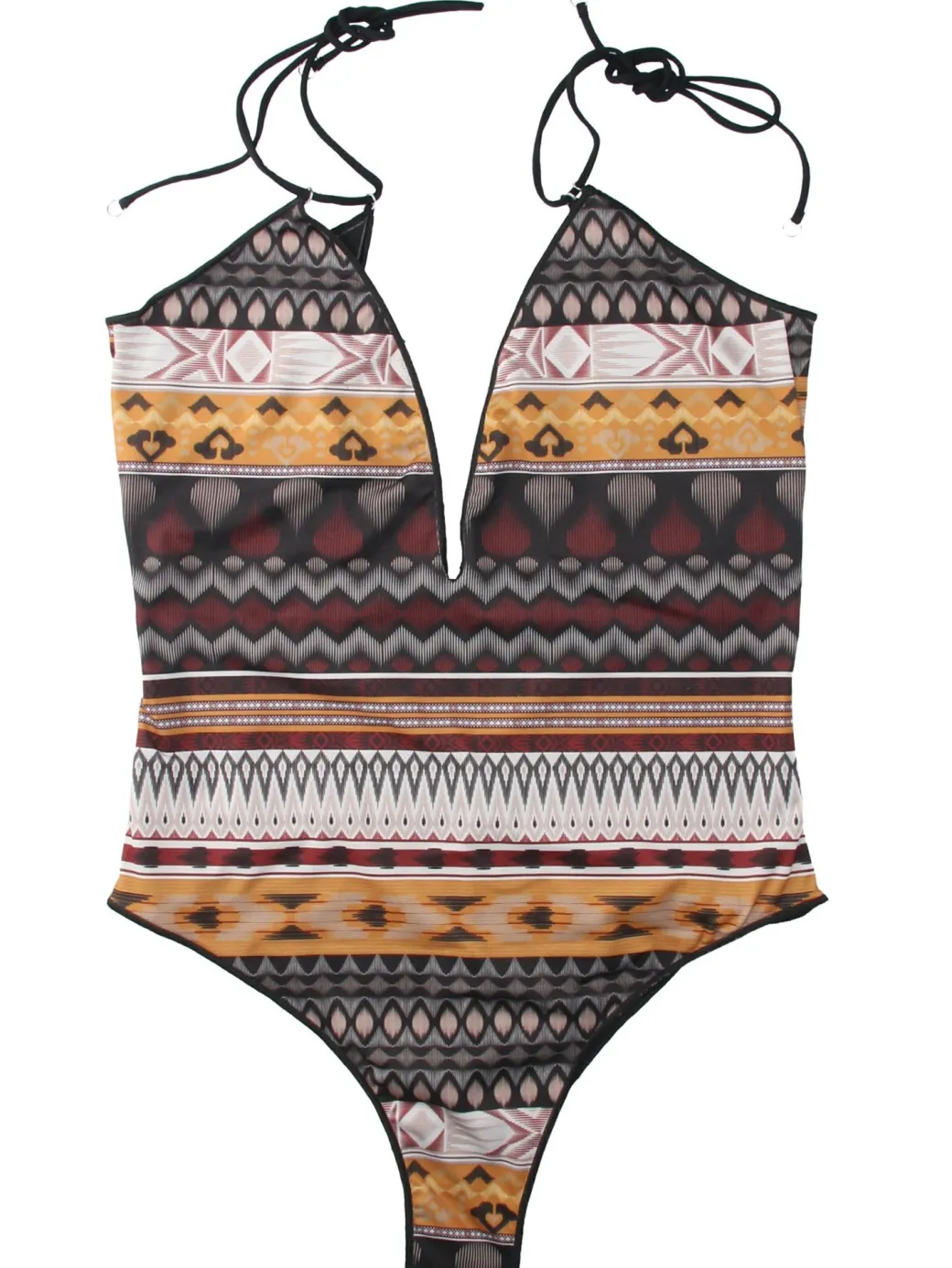 Donna Me Fui Monokini Scollo a V Stampa Messiacana