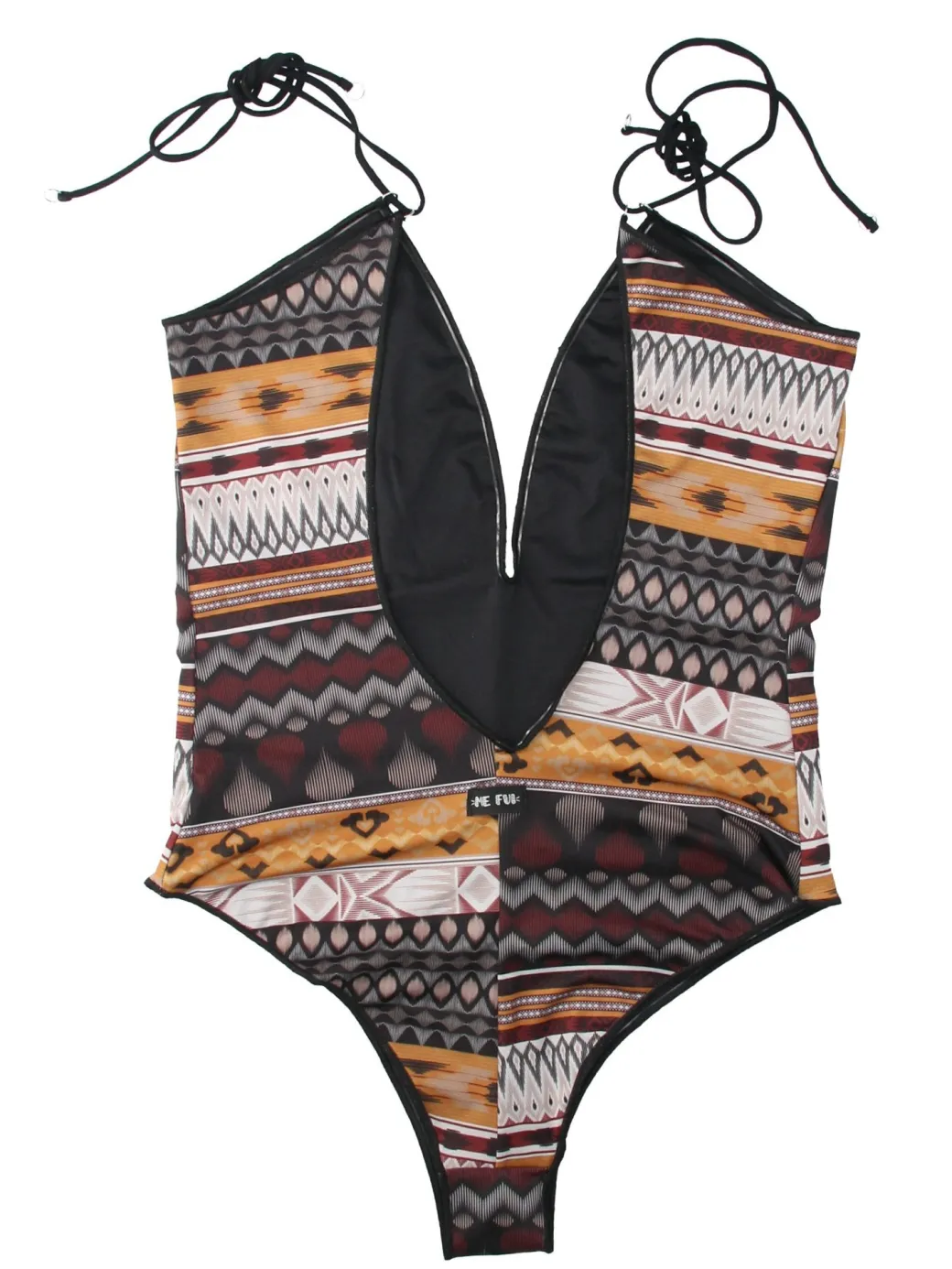 Donna Me Fui Monokini Scollo a V Stampa Messiacana