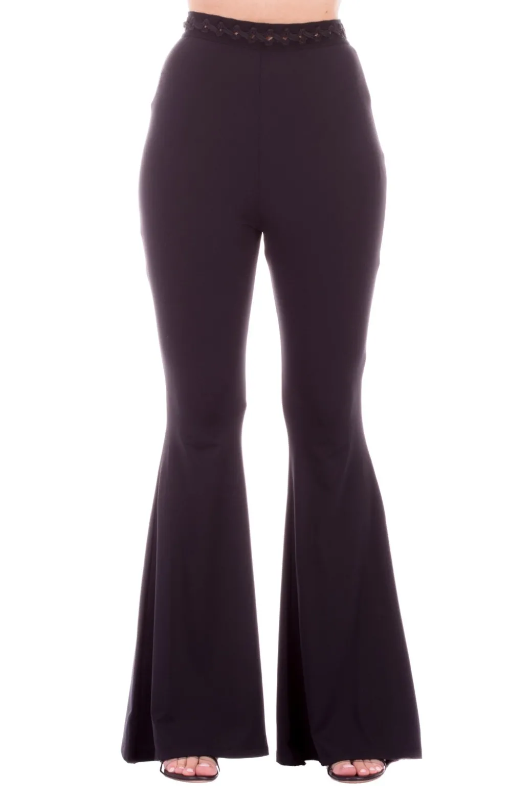 Donna Me Fui Pantaloni a Zampa con Passamaneria