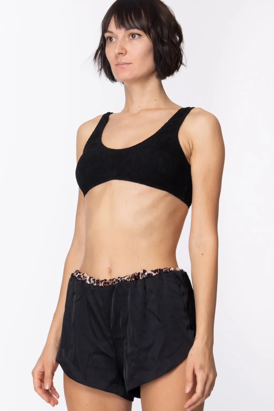 Donna Me Fui Shorts con Inserto Animalier