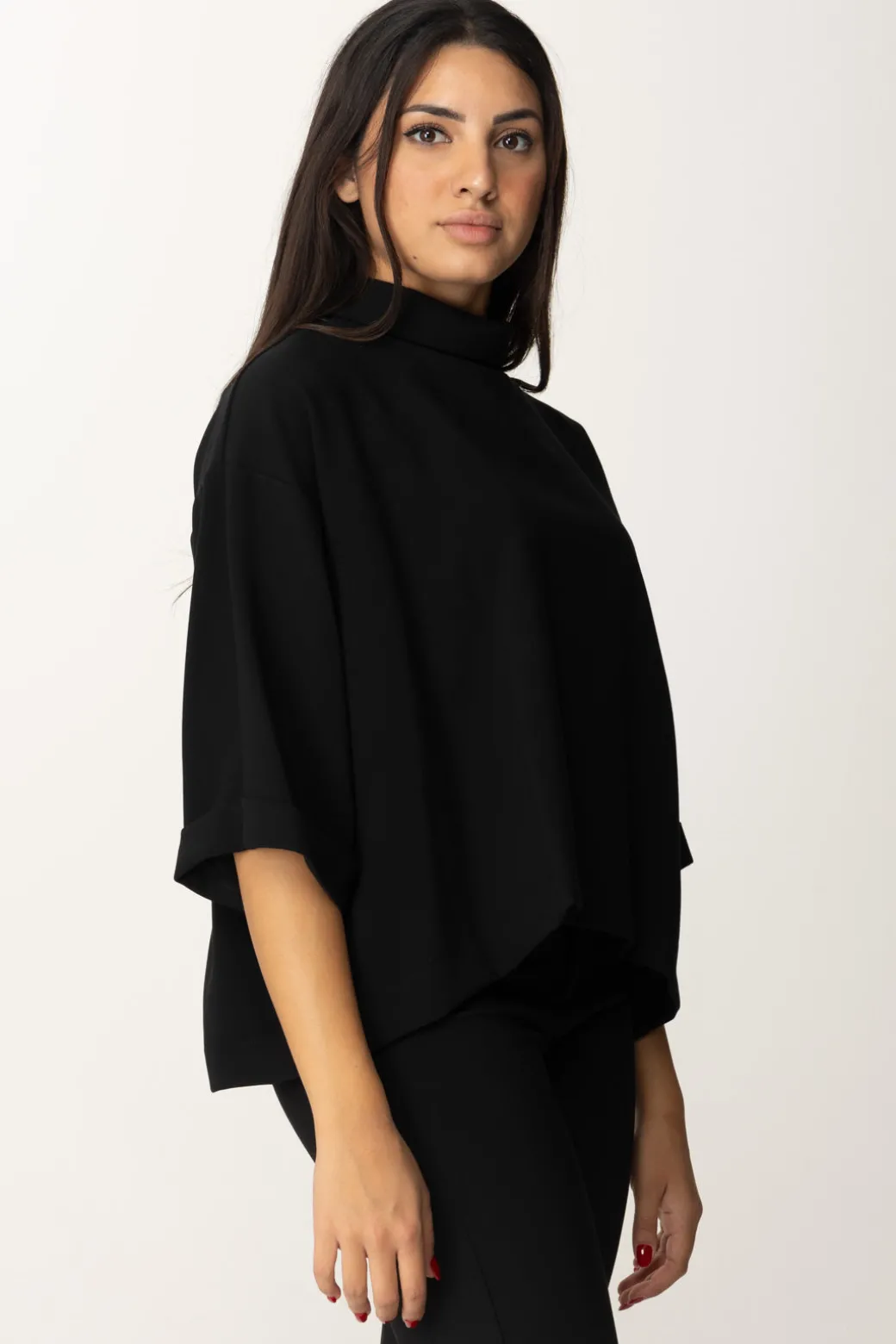 Donna Meme Road Blusa a Collo Alto