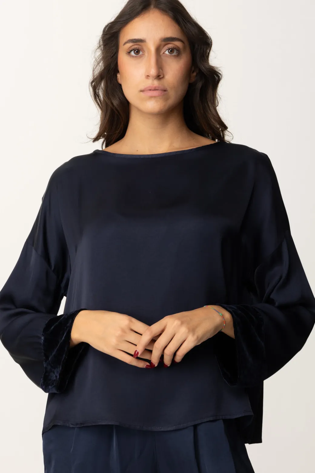 Donna Meme Road sa Oversize con Dettagli In Velluto