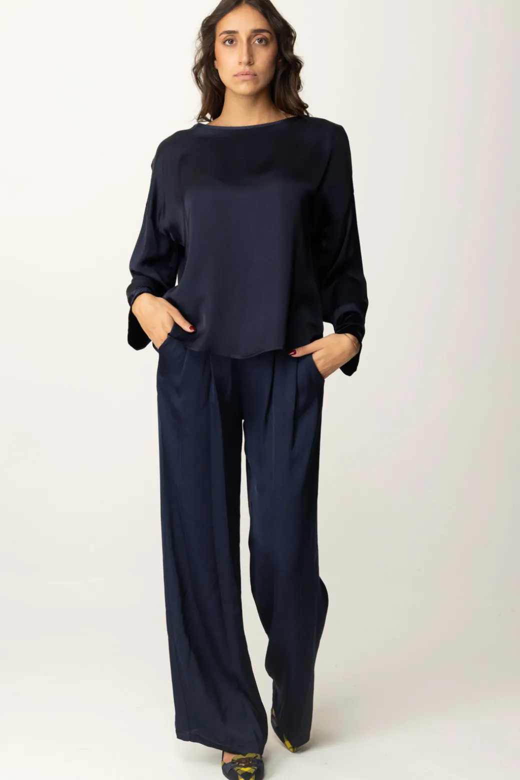 Donna Meme Road sa Oversize con Dettagli In Velluto