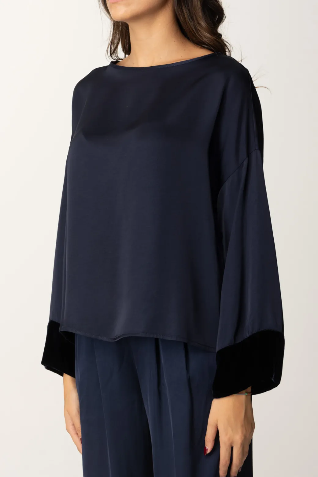 Donna Meme Road sa Oversize con Dettagli In Velluto