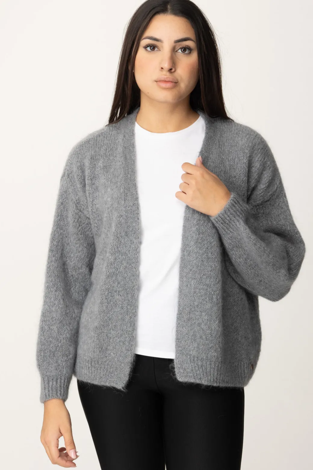 Donna Meme Road Cardigan Aperto con Frange Sul Retro