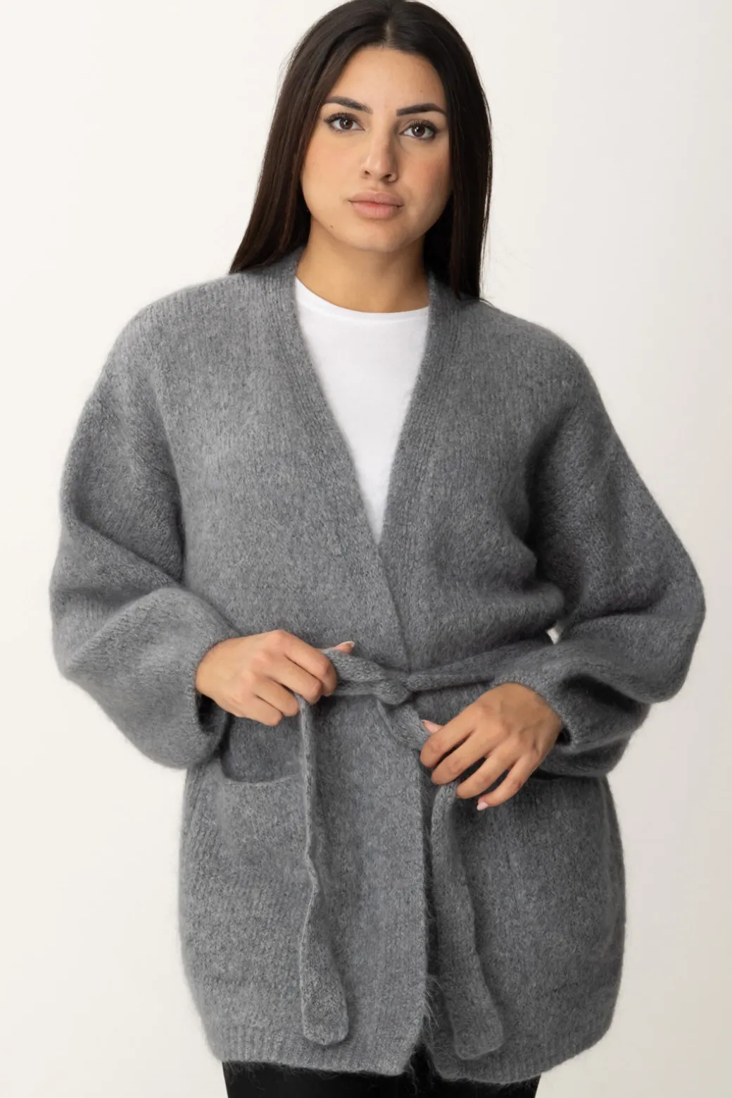 Donna Meme Road Cardigan con Fusciacca