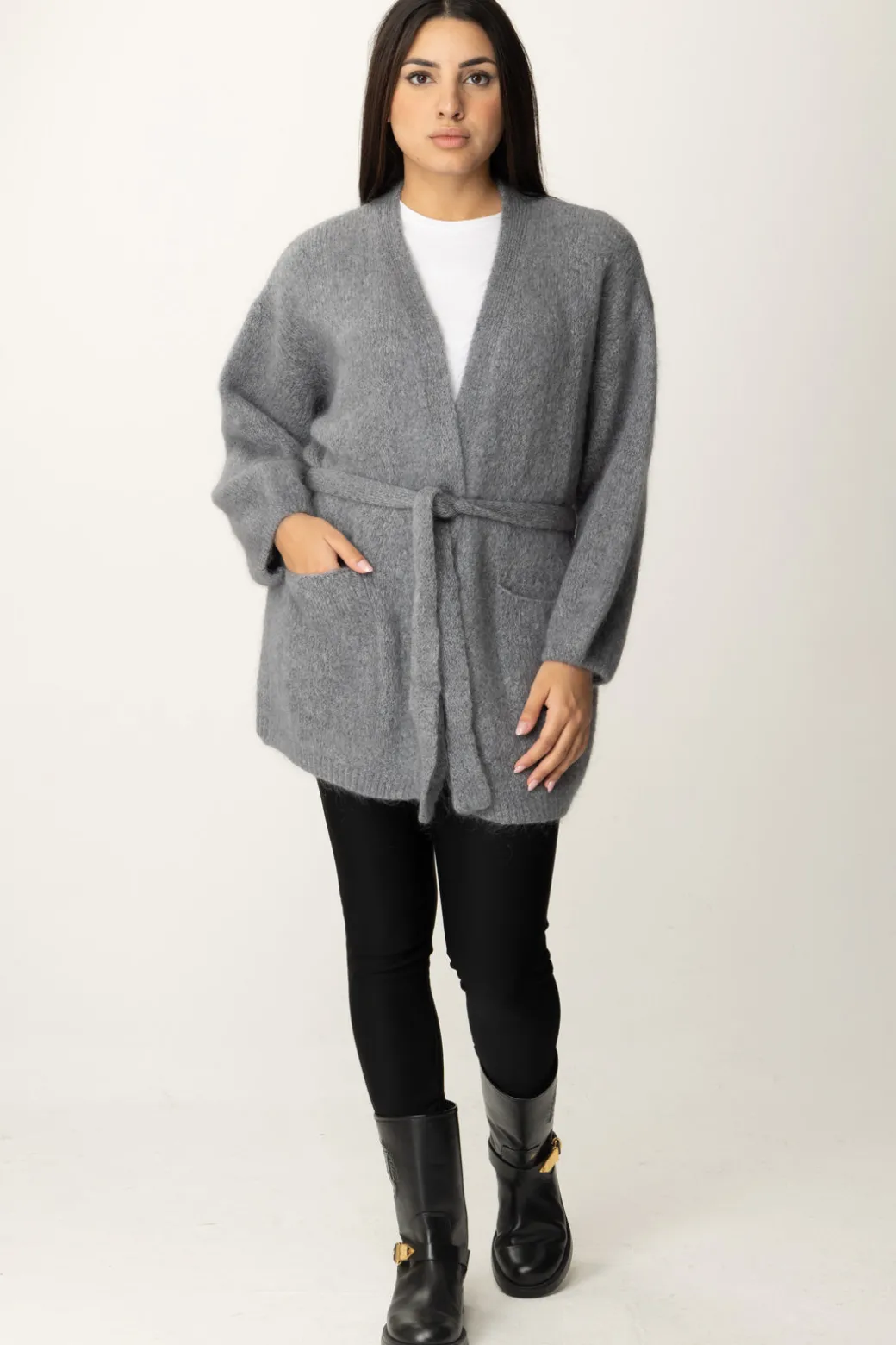 Donna Meme Road Cardigan con Fusciacca