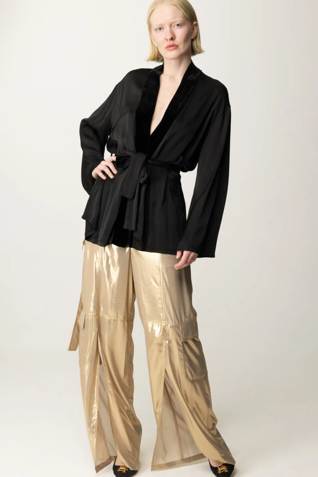 Donna Meme Road Kimono In Satin