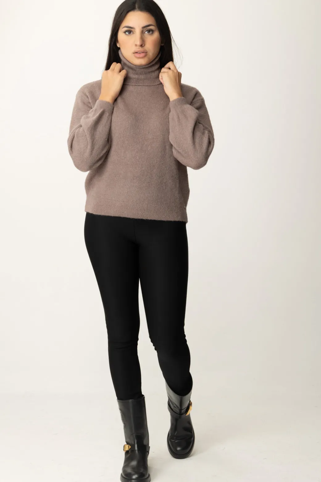 Donna Meme Road Maglione Basico Dolcevita
