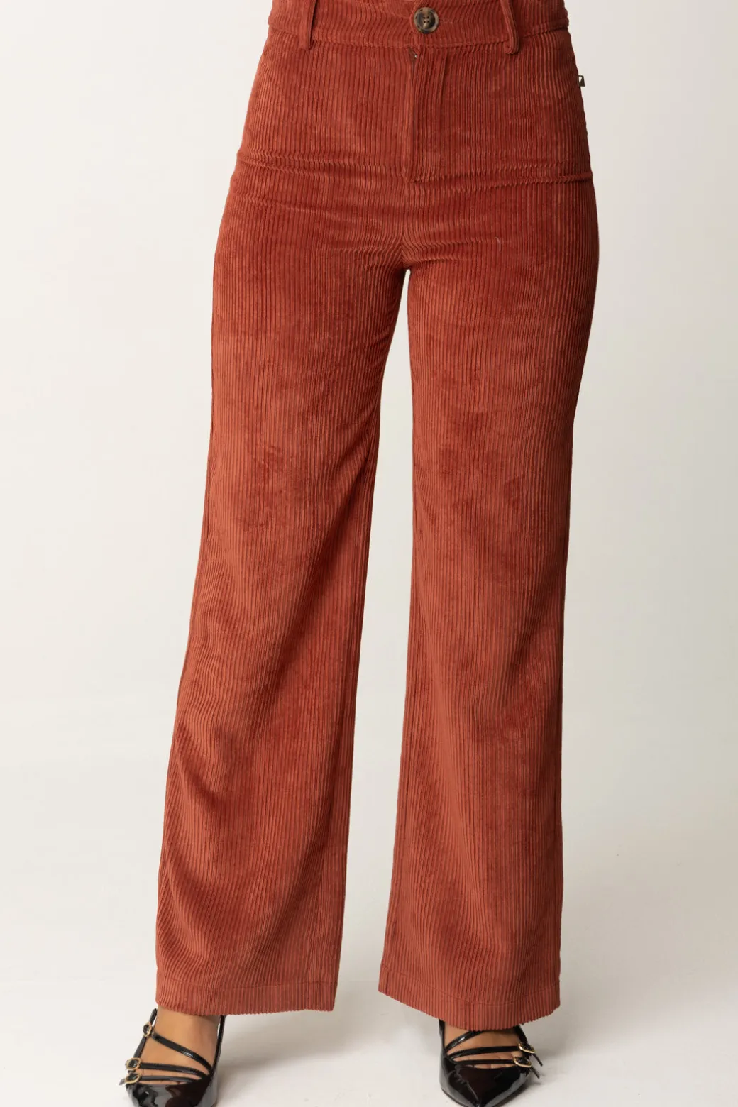 Donna Meme Road Pantaloni a Coste In Velluto