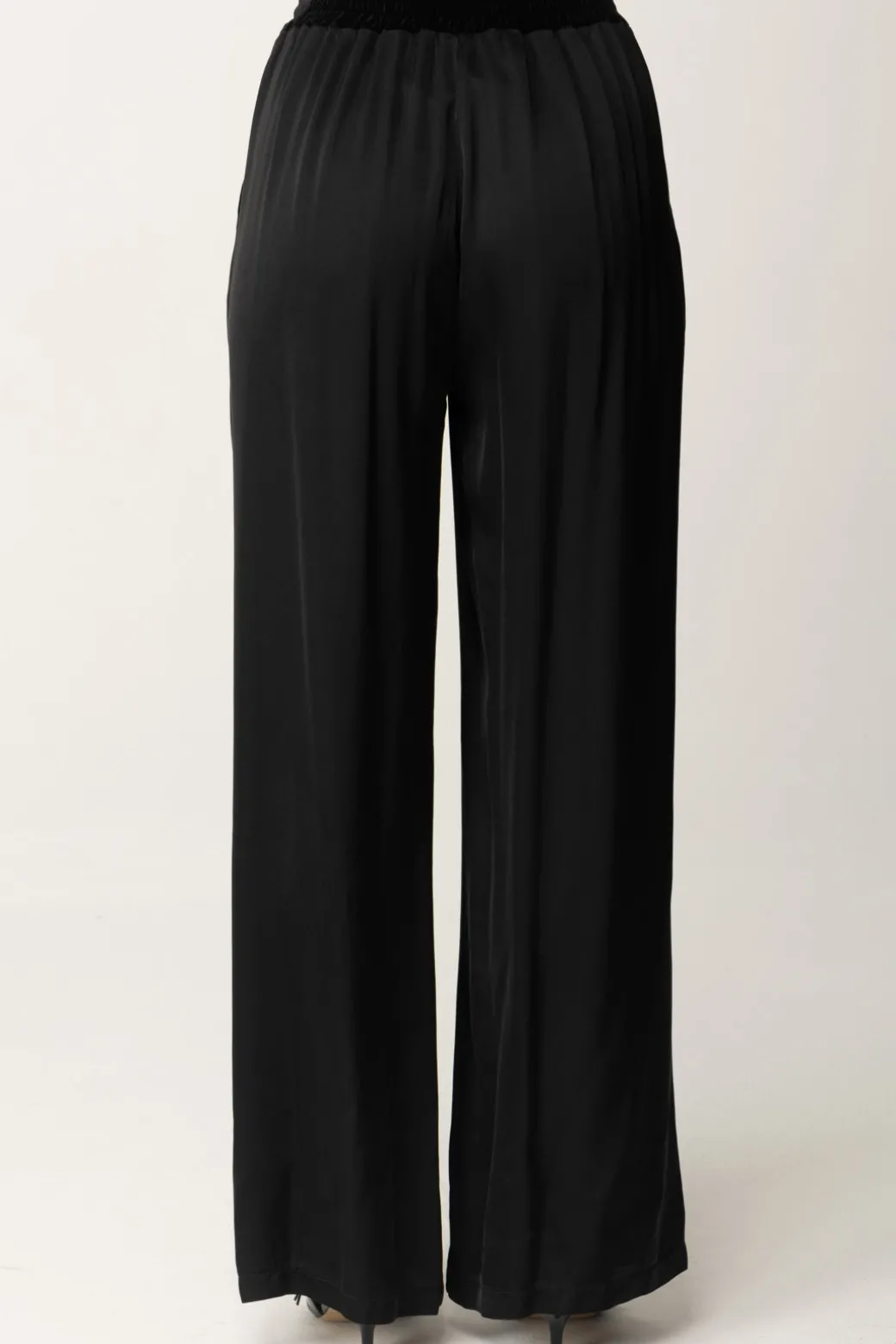 Donna Meme Road Pantaloni Palazzo con Dettagli In Velluto