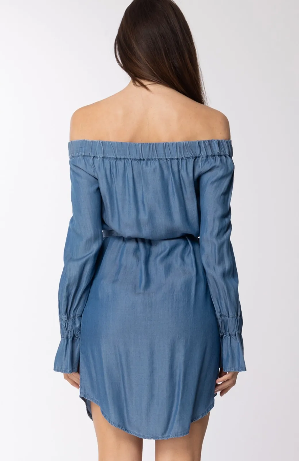Donna Michael Kors Abito Casacca In Denim con Cintura