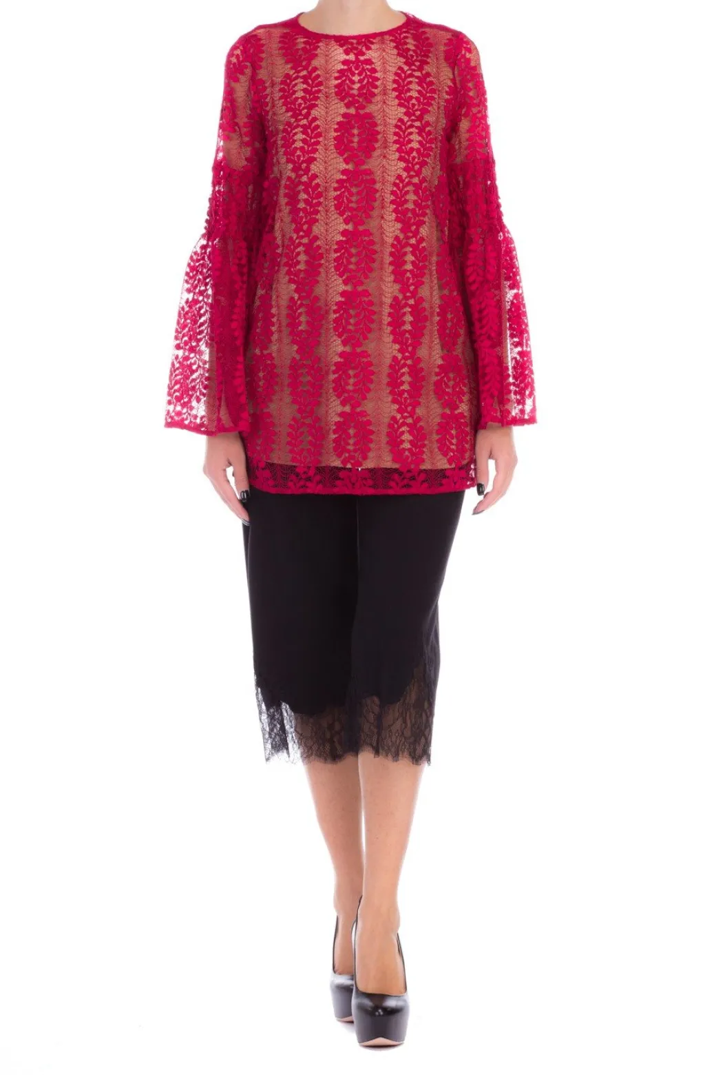 Donna Michael Kors Blusa In Pizzo Ricamato