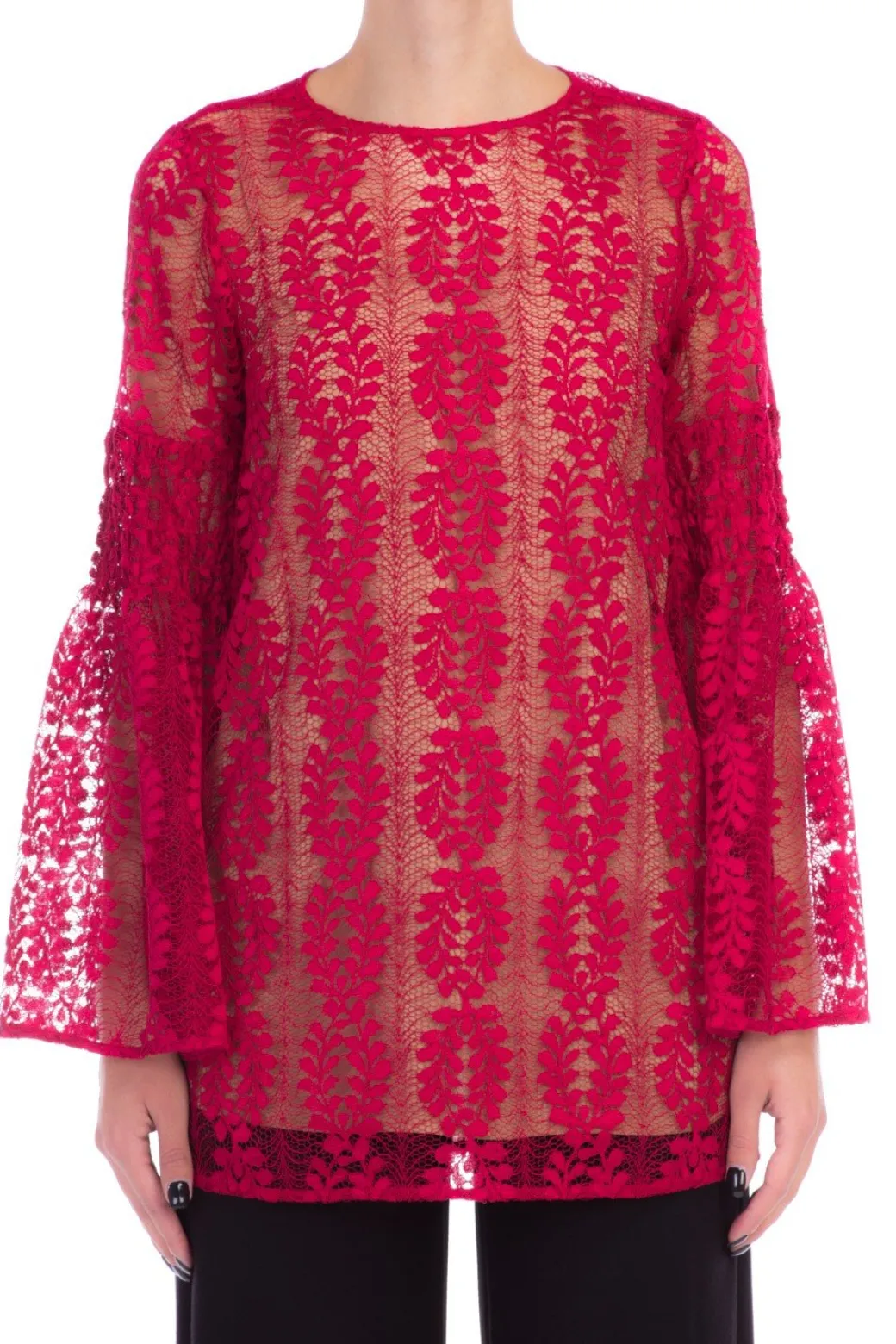 Donna Michael Kors Blusa In Pizzo Ricamato