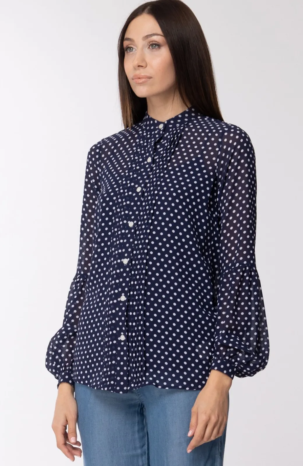 Donna Michael Kors Camicia a Pois con Maniche santi