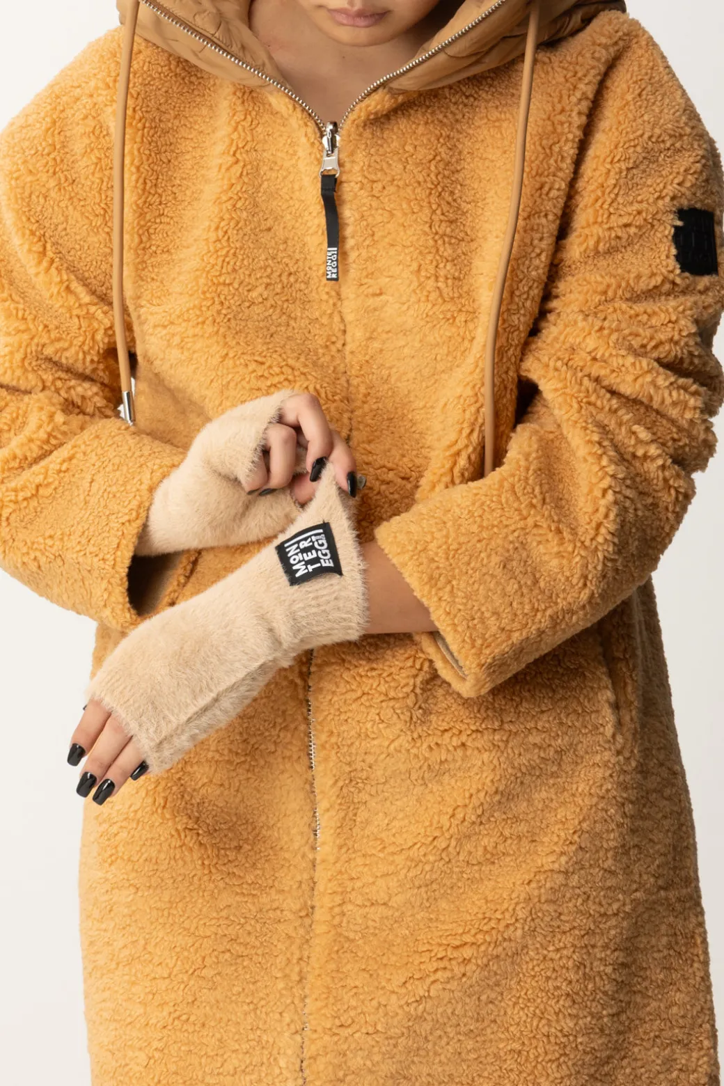 Donna Montereggi Guanti In Pelliccia con Logo