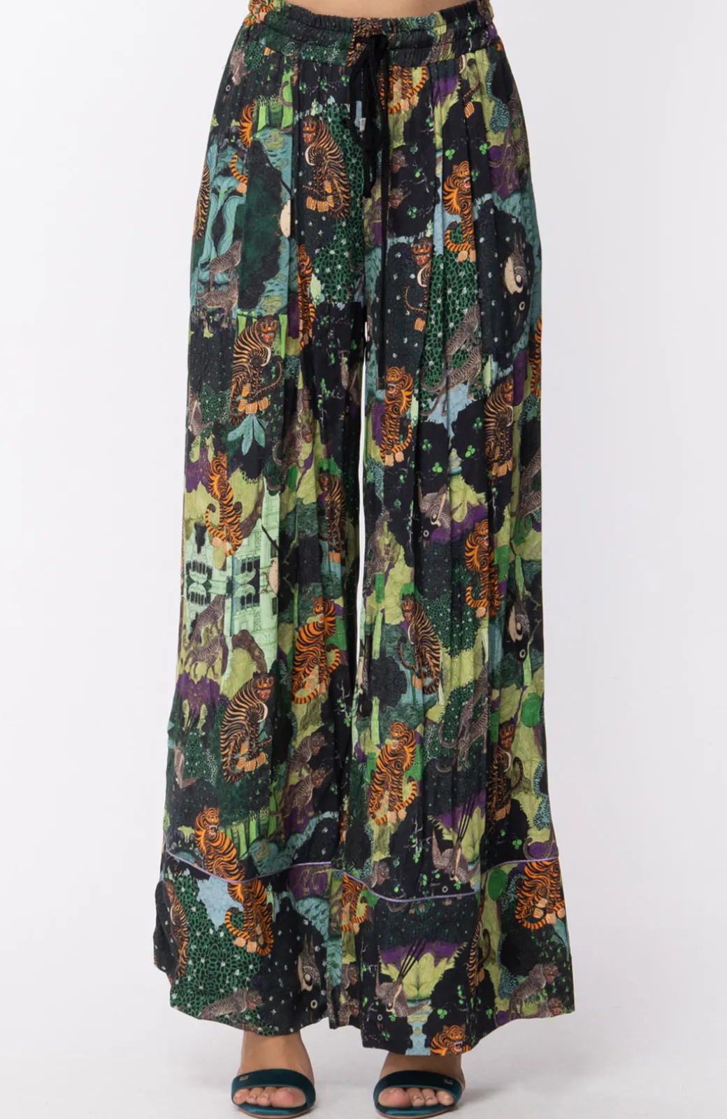 Donna Motel Pantalone a Palazzo con Coulisse