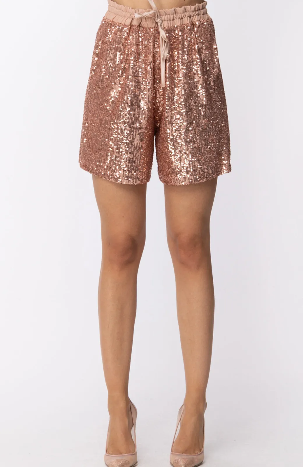 Donna Motel Shorts con Paillettes