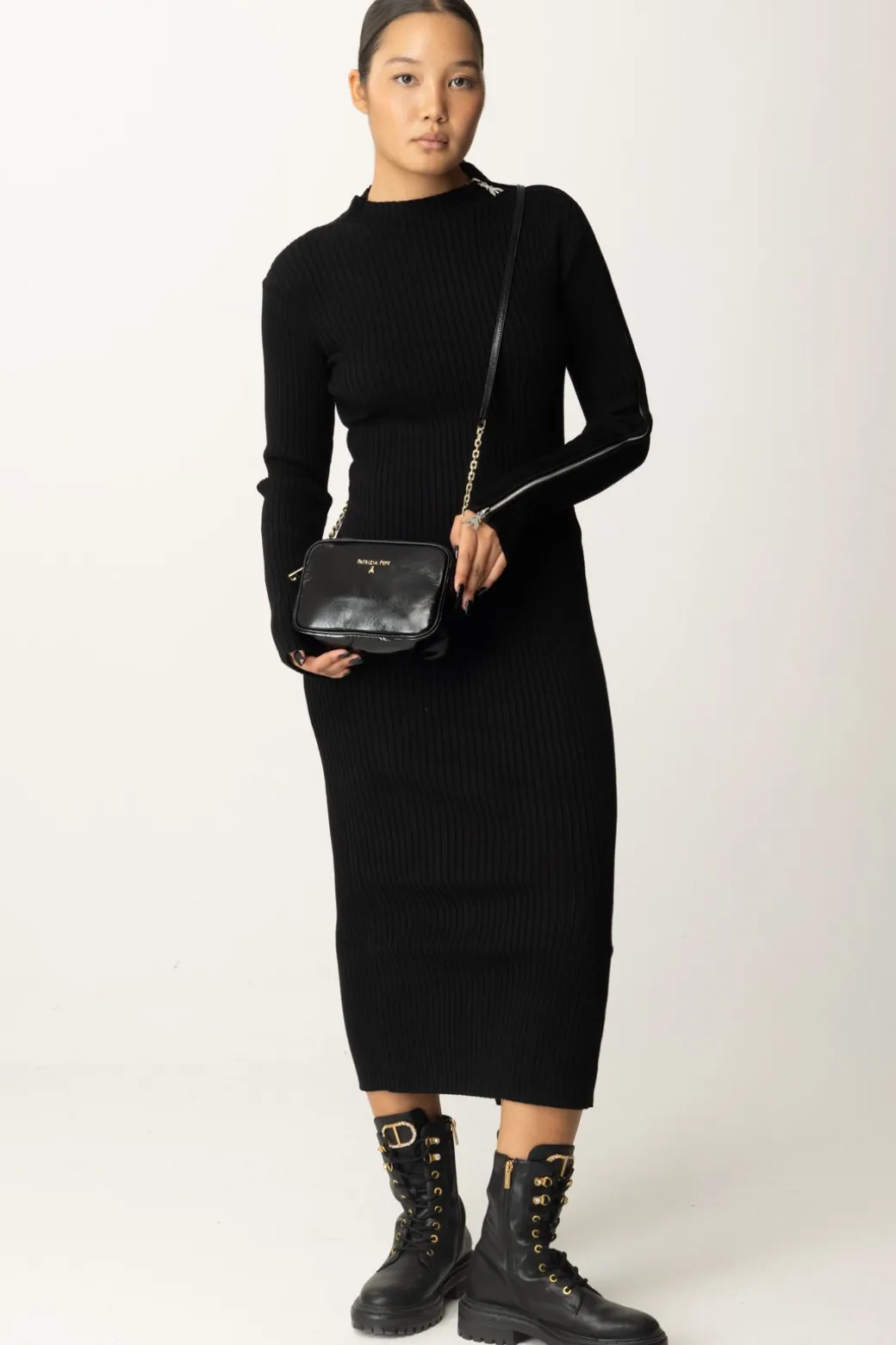 Donna Patrizia Pepe Abito a Costine con Zip Fly