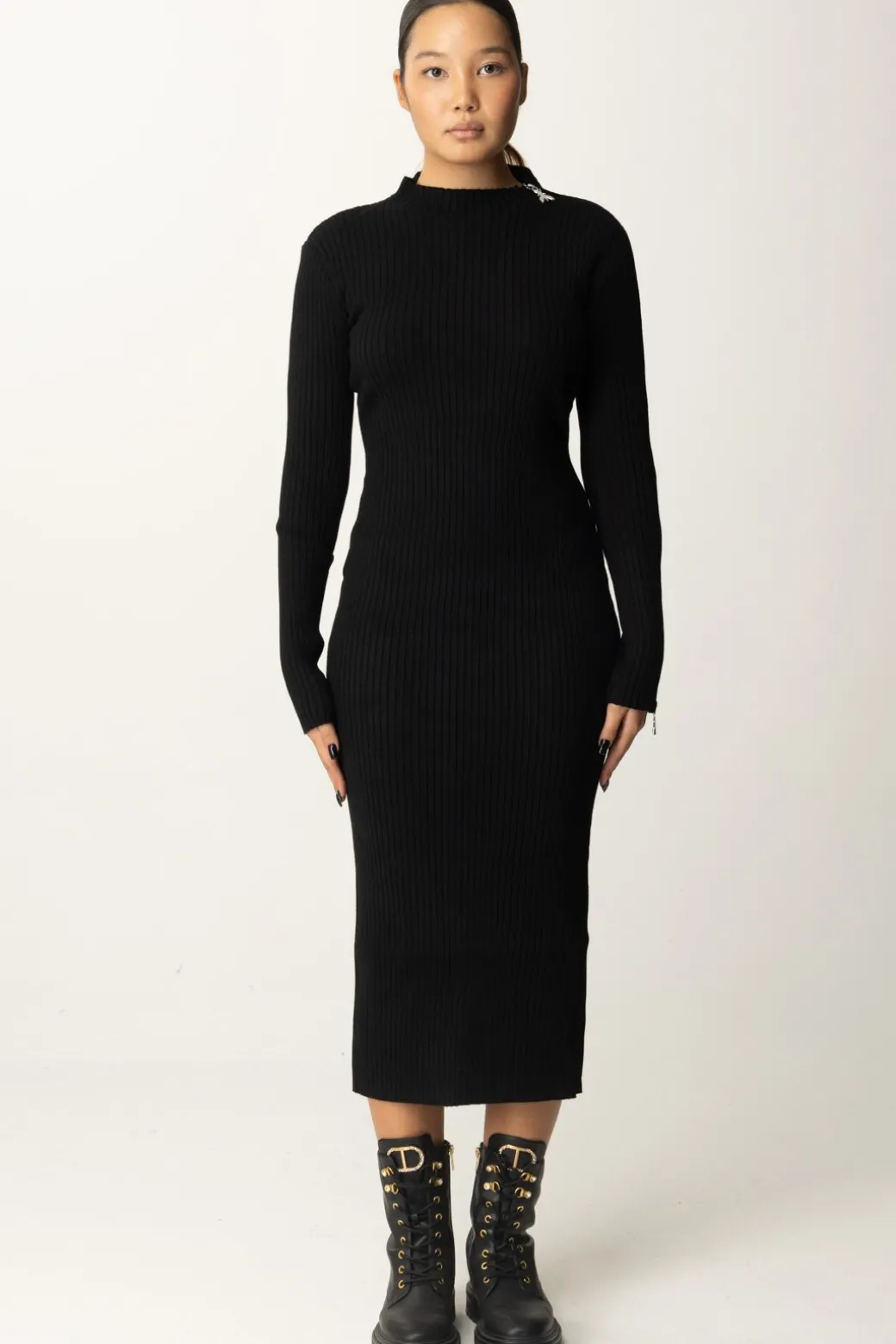 Donna Patrizia Pepe Abito a Costine con Zip Fly