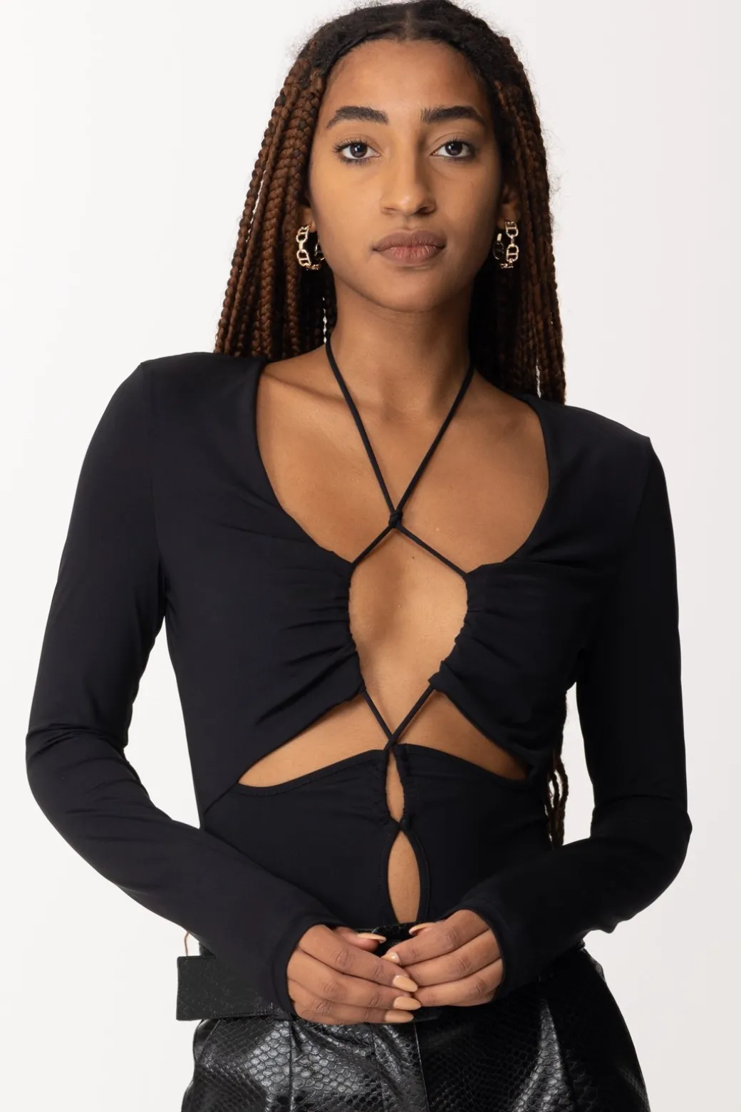 Donna Patrizia Pepe Body con Cut-out