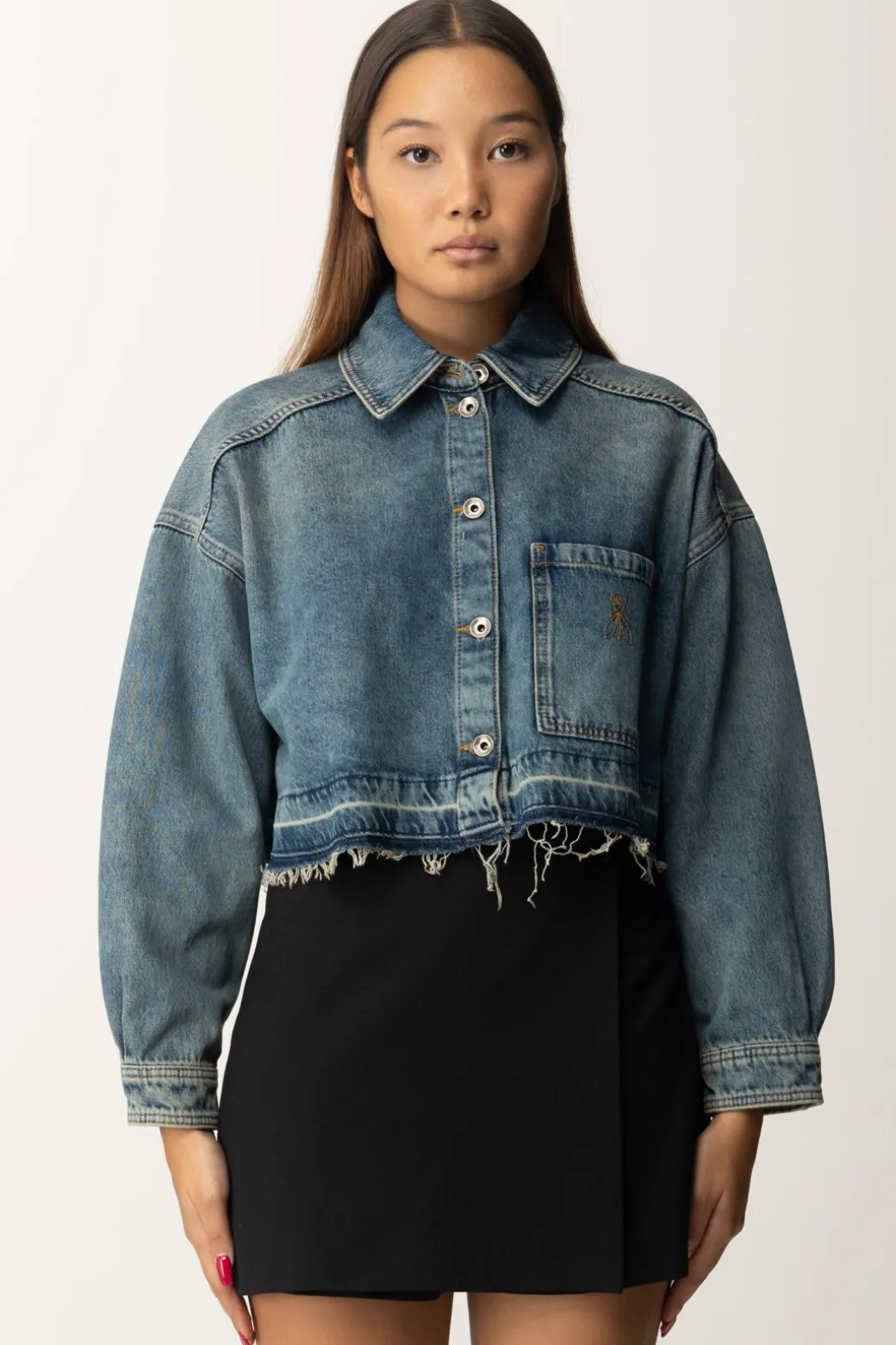patrizia_pepe_camicia_cropped_in_jeansvintage_wash_2.webp Donna Patrizia Pepe Camicia Cropped In Jeans