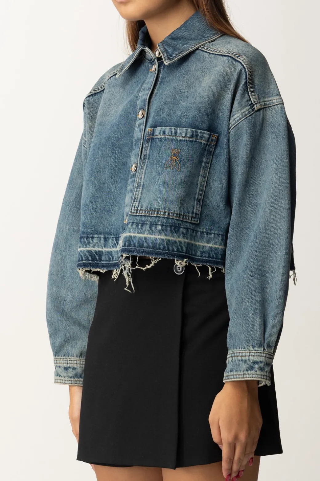 patrizia_pepe_camicia_cropped_in_jeansvintage_wash_3.webp Donna Patrizia Pepe Camicia Cropped In Jeans