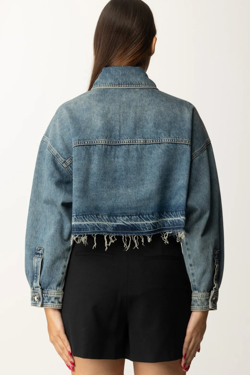 patrizia_pepe_camicia_cropped_in_jeansvintage_wash_4.webp Donna Patrizia Pepe Camicia Cropped In Jeans