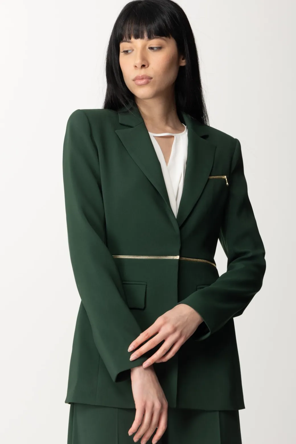 Donna Patrizia Pepe Giacca Blazer Regolabile con Zip