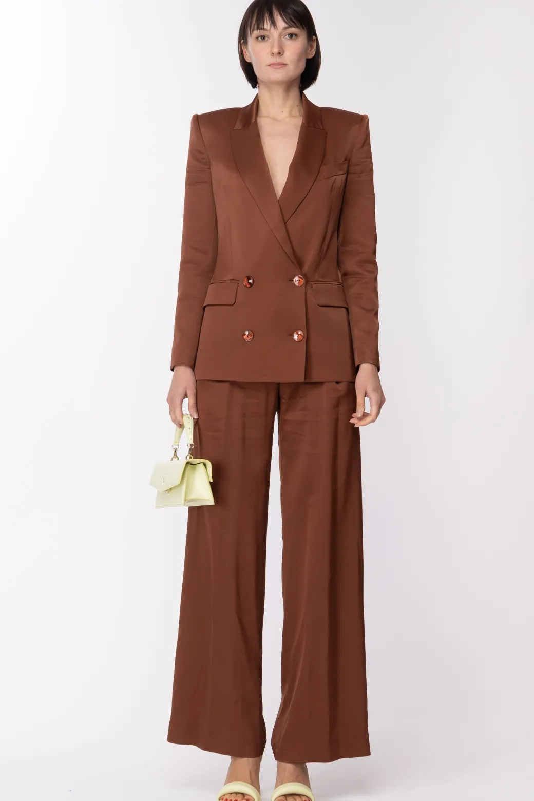 Donna Patrizia Pepe Giacca Doppiopetto In Satin