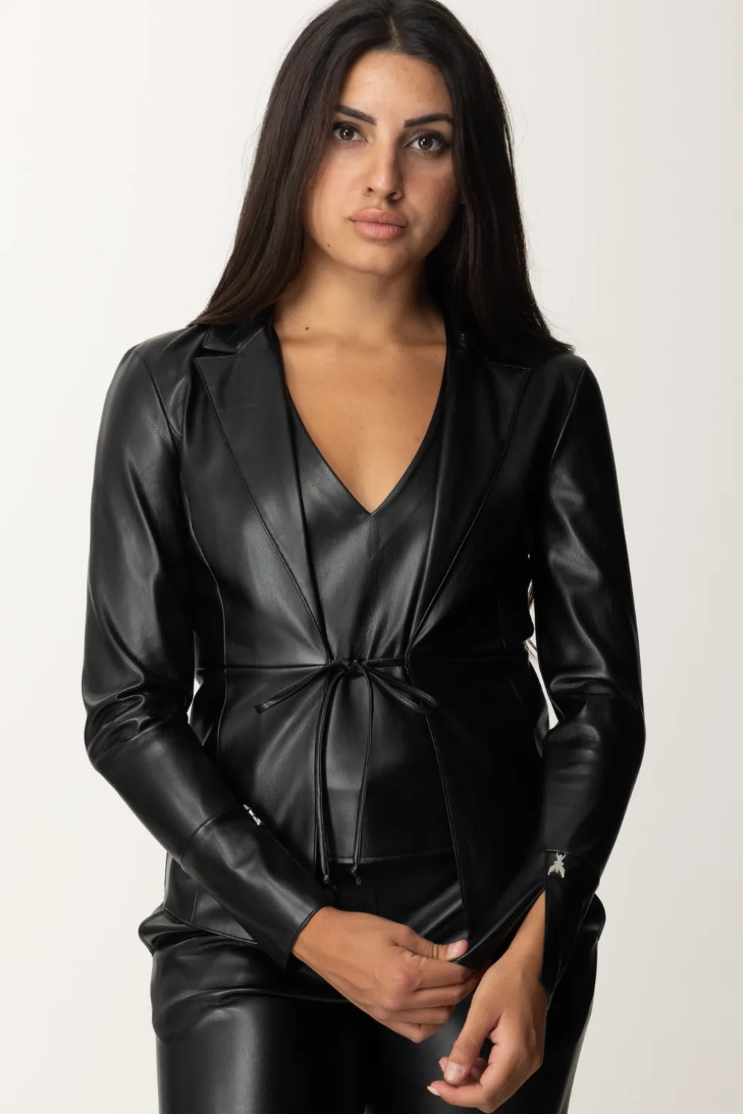 Donna Patrizia Pepe Giacca In Similpelle con Laccetti