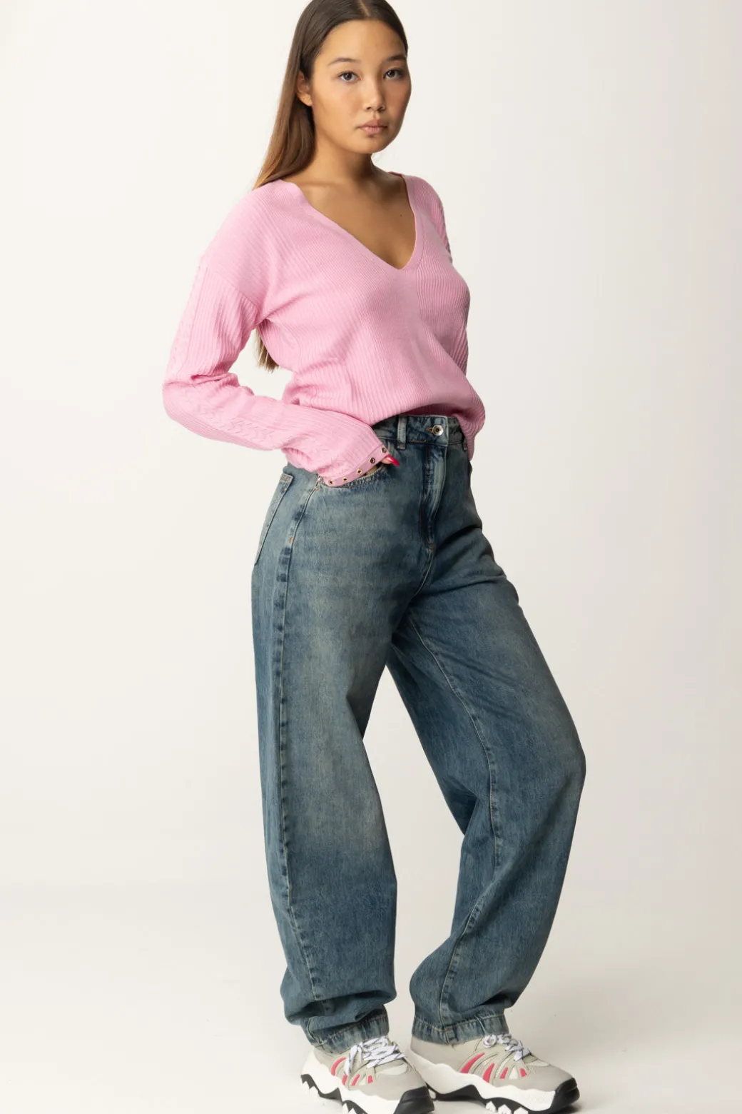 Donna Patrizia Pepe Jeans Baggy a Vita Alta