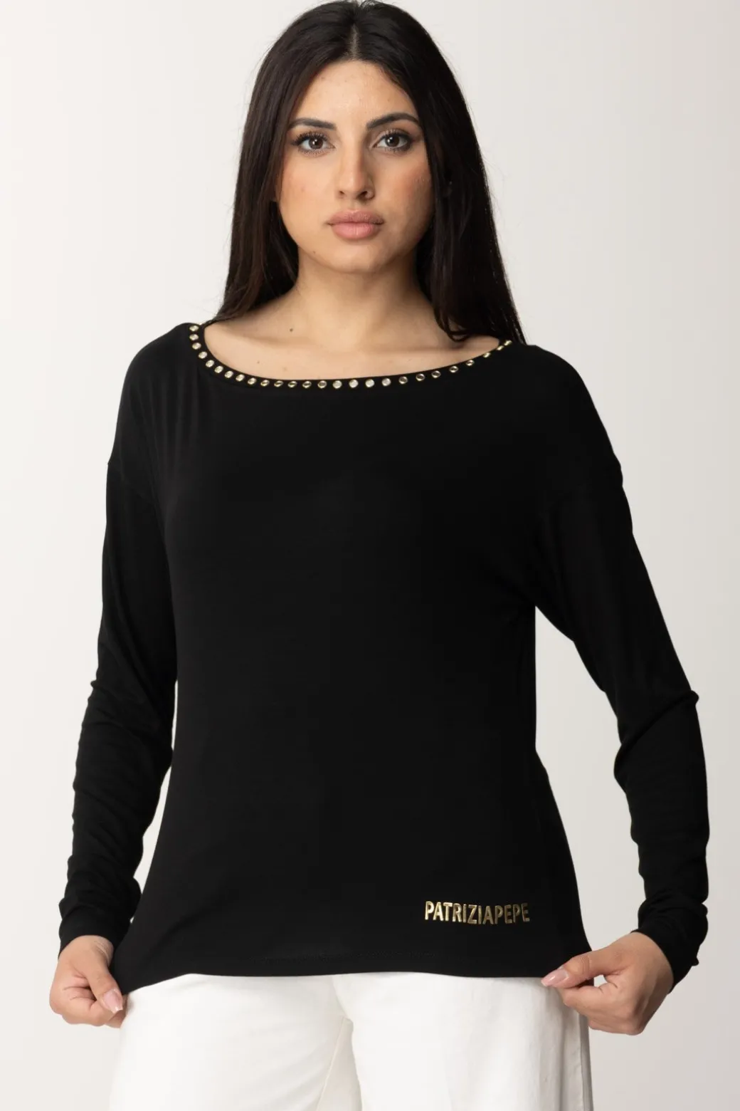 Donna Patrizia Pepe Maglia con Scollatura Specchietti