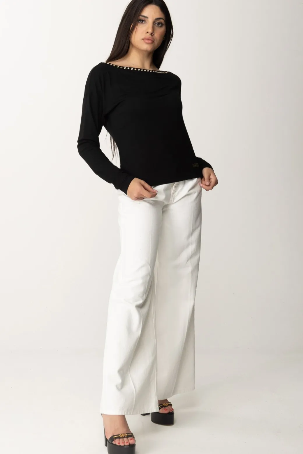 Donna Patrizia Pepe Maglia con Scollatura Specchietti