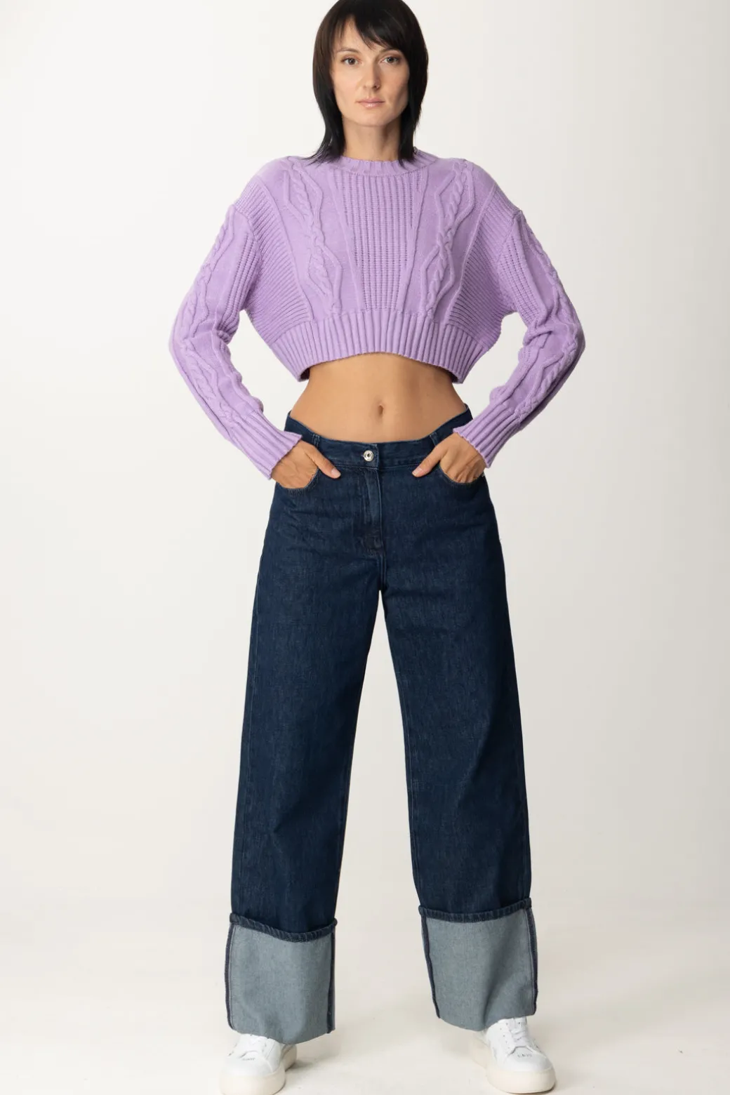 Donna Patrizia Pepe Maglia Crop
