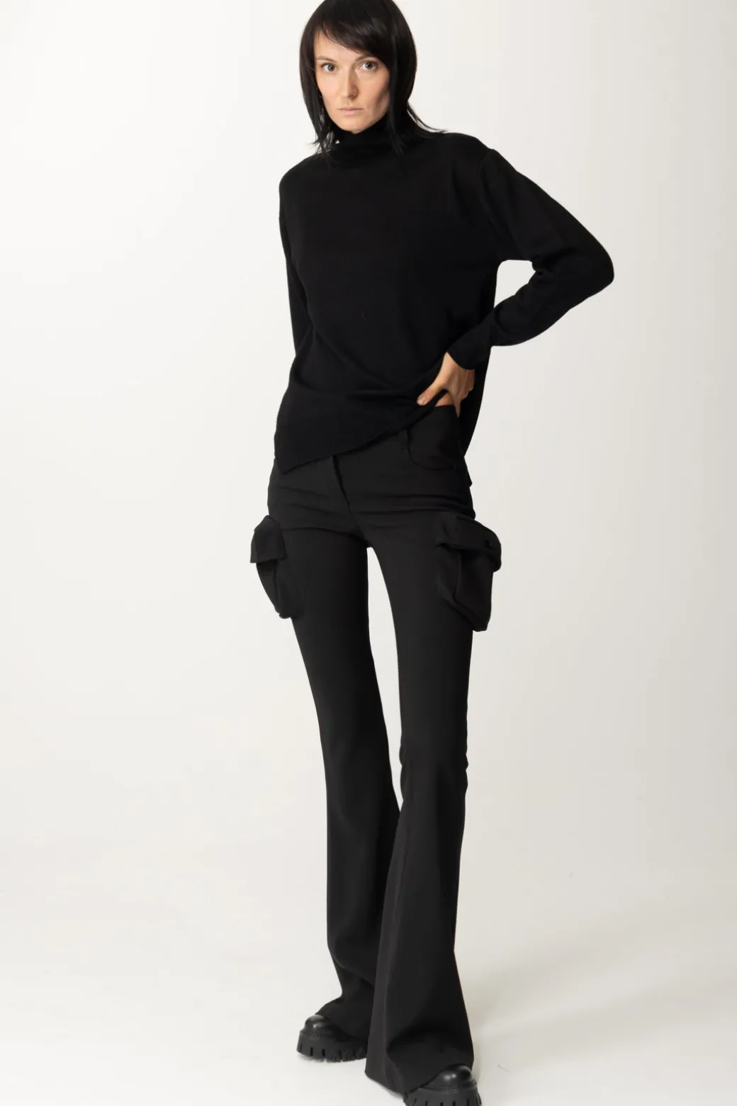 Donna Patrizia Pepe Maglia In Lana a Collo Alto